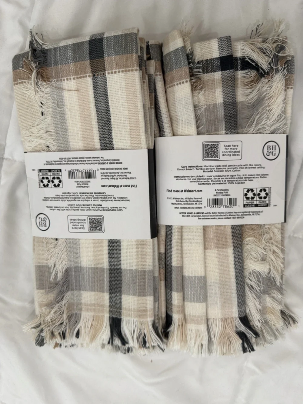 Better Homes & Gardens Fabric Napkins 2 pack of 4